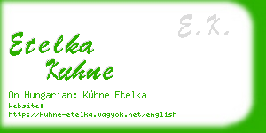 etelka kuhne business card